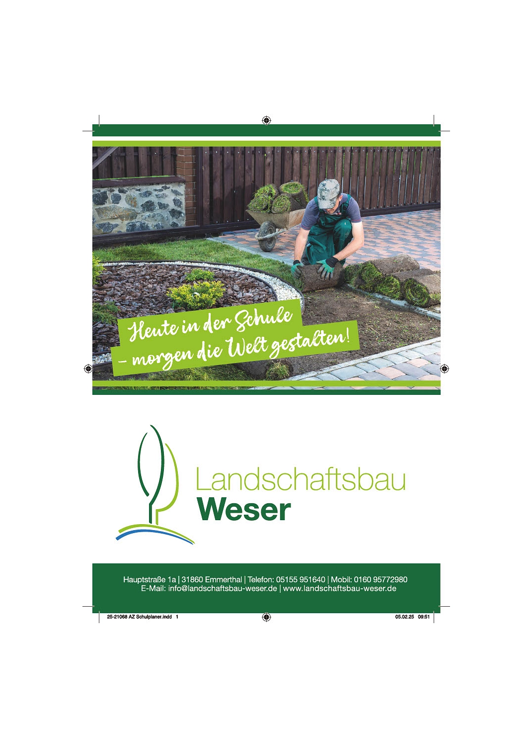 Anzeige Landschaftsbau Weser&nbsp;&copy;&nbsp;Ilsetalschule