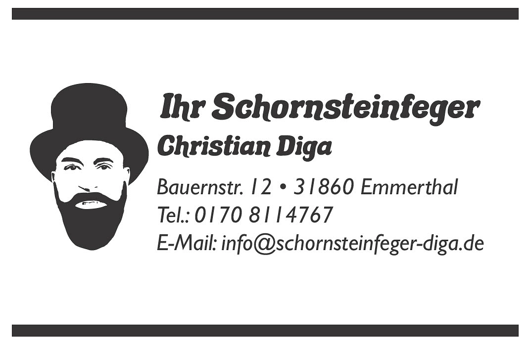 Flyer des Schornsteinfegers Christian Diga&nbsp;&copy;&nbsp;Ilsetalschule