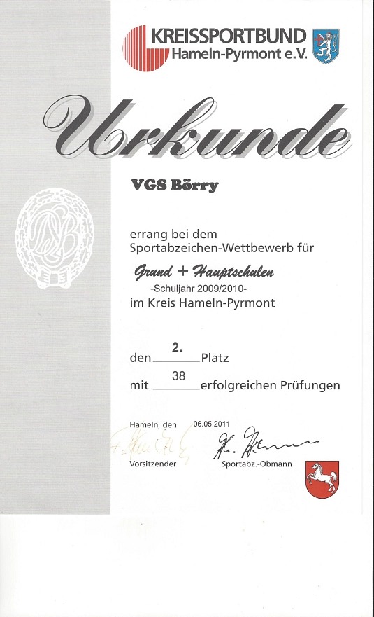 Urkunde Kreissportbund 2011.jpg&nbsp;&copy;&nbsp;Ilsetalschule