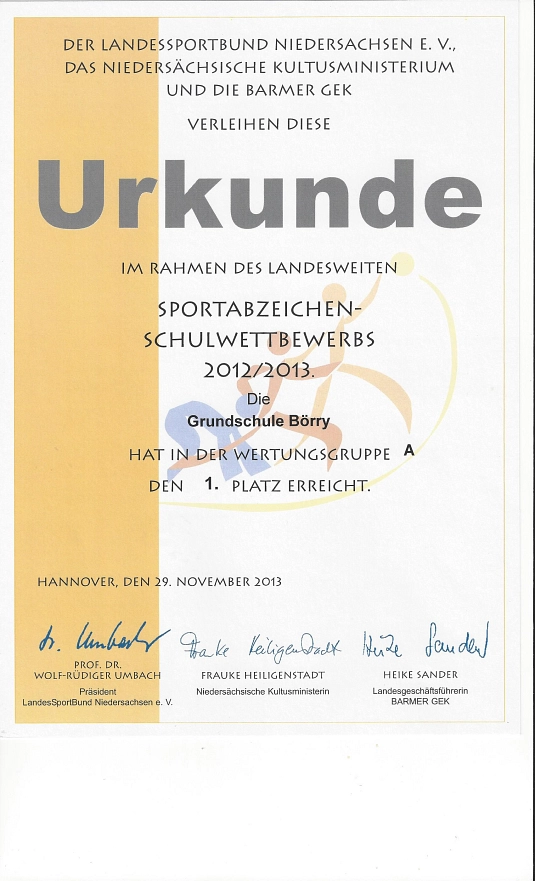 Urkunde Landessportbund 2013.jpg&nbsp;&copy;&nbsp;Ilsetalschule